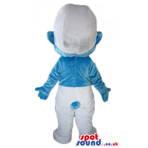 Smiling smurf wearing white trousers and a white hat - Custom
