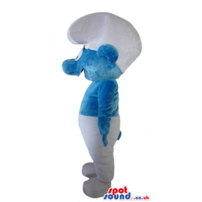 Smiling smurf wearing white trousers and a white hat - Custom