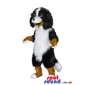 Bernese Mountain Dog Mascot With Brown And Black Fur - Custom