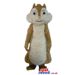 Mascot costume of a fat brown squirrel - Custom Mascots