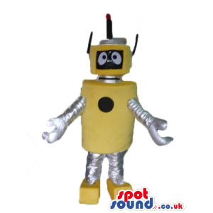 Yellow and silver robot with black eyes and antennae - Custom