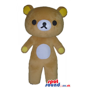 Beige bear with a white mouth and yellow ears and paws - Custom