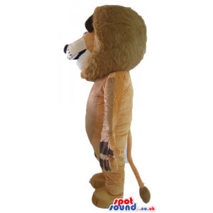 Brown lion with black details on the paws - Custom Mascots