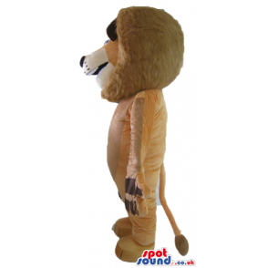 Brown lion with black details on the paws - Custom Mascots