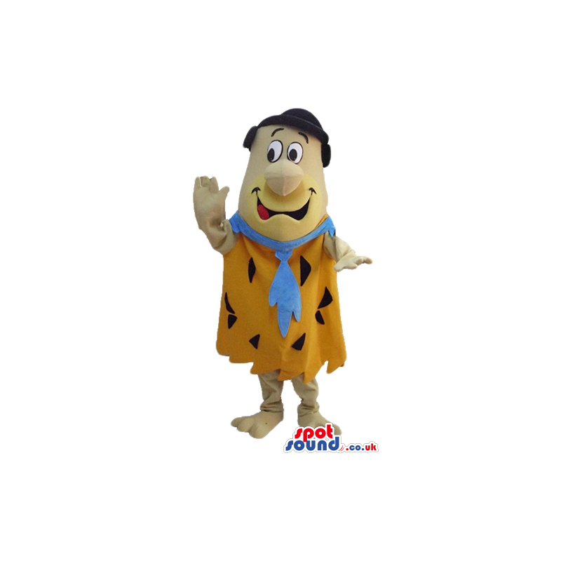 Mascot costume of fred flintstone - Custom Mascots