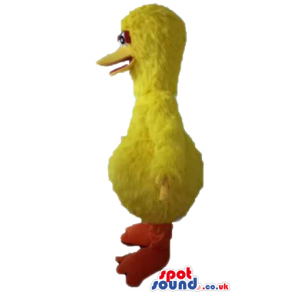 Yellow chicken with red feet - Custom Mascots