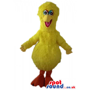 Yellow chicken with red feet - Custom Mascots