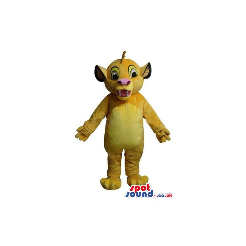 Yellow baby lion with big black eyes and a pink nose - Custom
