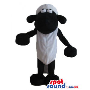 Sheep with a black face, arms and legs - Custom Mascots