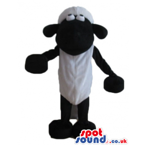 Sheep with a black face, arms and legs - Custom Mascots