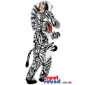 Customizable Zebra Mascot With Black And White Stripes - Custom