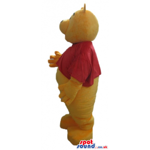 Winnie the pooh wearing a red t-shirt - Custom Mascots