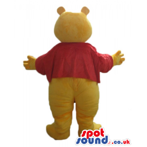 Winnie the pooh wearing a red t-shirt - Custom Mascots