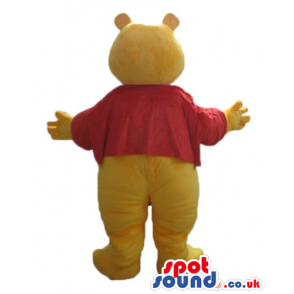 Winnie the pooh wearing a red t-shirt - Custom Mascots