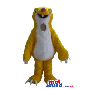Yellow meerkat with a white belly and a pink nose - Custom