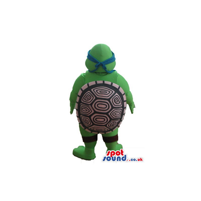 Ninja turtle witha blue mask round the eyes - Custom Mascots