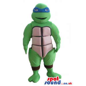 Ninja turtle witha blue mask round the eyes - Custom Mascots