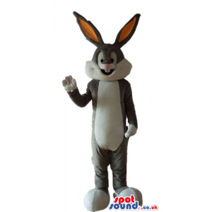 Bugs bunny with long orange and grey ears - Custom Mascots