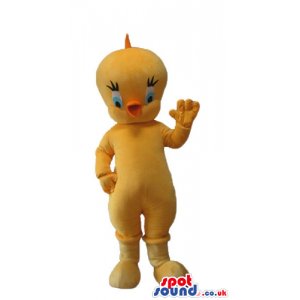 Yellow chicken with an orange beak - Custom Mascots