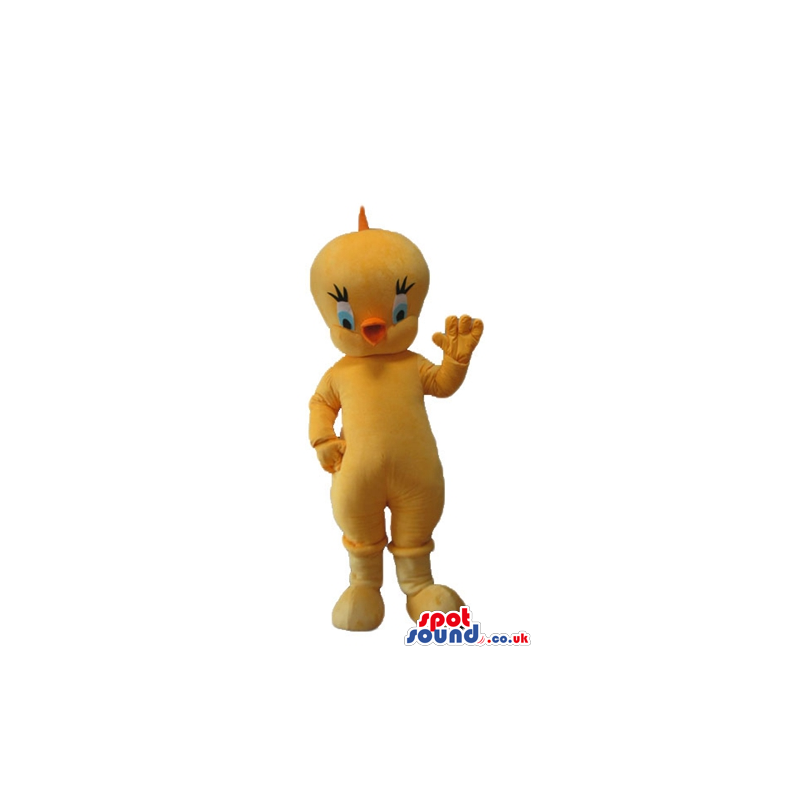 Yellow chicken with an orange beak - Custom Mascots