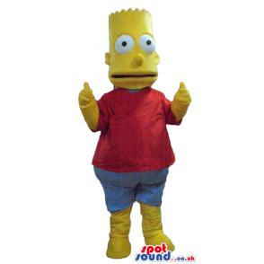 Mascot costume of bart simpson - Custom Mascots