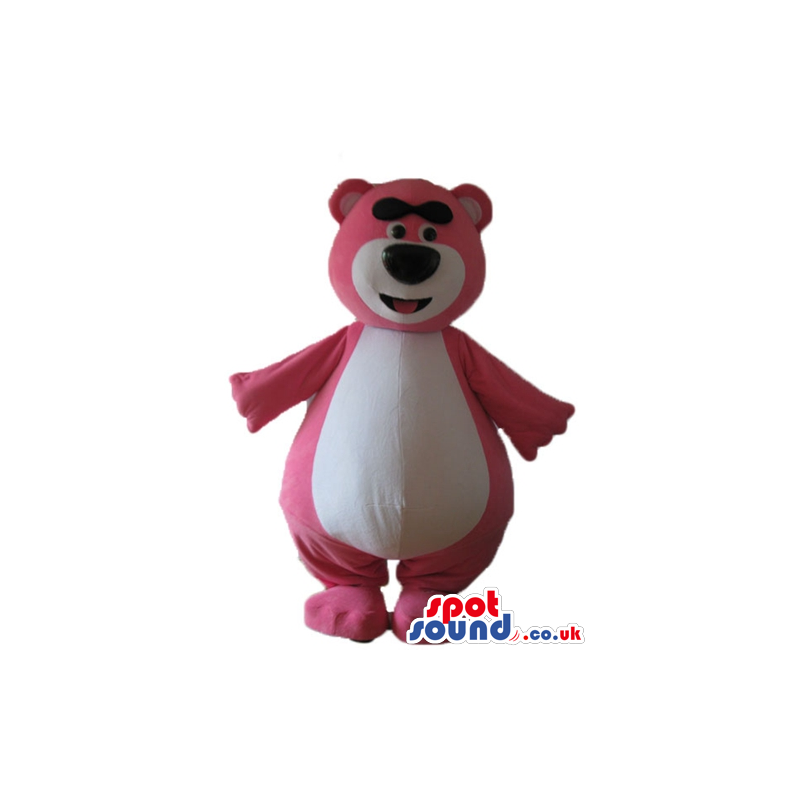 Fat pink bear with a white belly - Custom Mascots