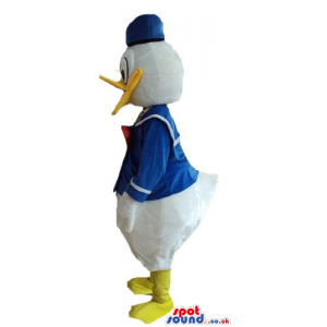 Donald duck wearing a blue sailor suit - Custom Mascots