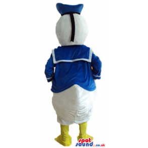 Donald duck wearing a blue sailor suit - Custom Mascots