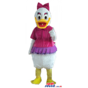 Daisy duck wearing a purple blouse and matching bow - Custom