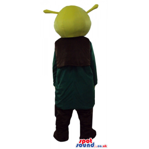 Green monster wearing a black and dark green tunic and black