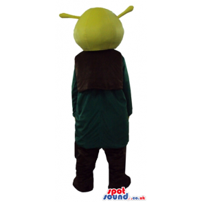 Green monster wearing a black and dark green tunic and black