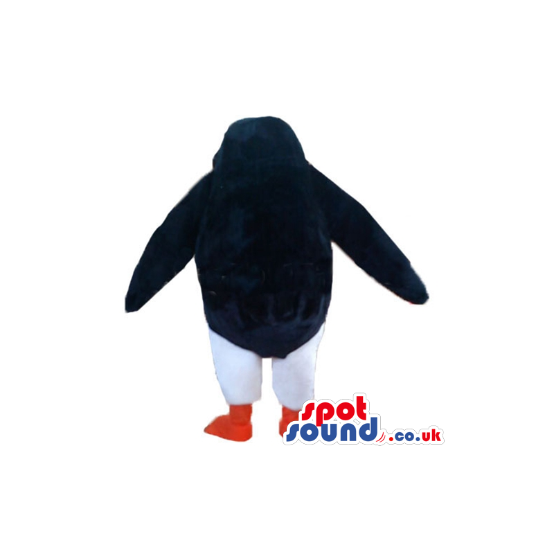 Fat penguin with small eyes and orange beak and legs - Custom