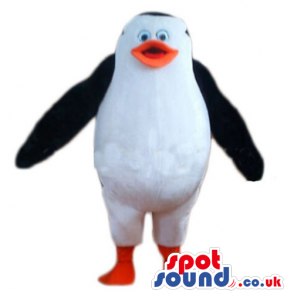 Fat penguin with small eyes and orange beak and legs - Custom