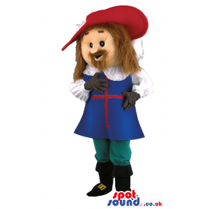 Dartagnan And It Three Musketeers Character Mascot With Black