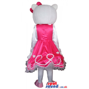 Hello kitty wearing a long sleeveless pink dress - Custom