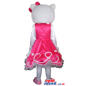 Hello kitty wearing a long sleeveless pink dress - Custom