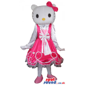 Hello kitty wearing a long sleeveless pink dress - Custom