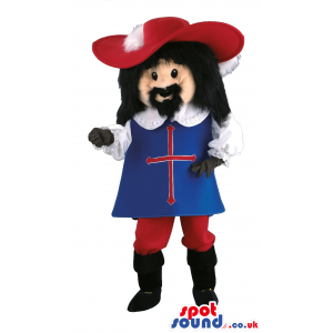 Dartagnan And It Three Musketeers Character Mascot With Red