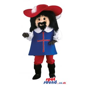 Dartagnan And It Three Musketeers Character Mascot With Red