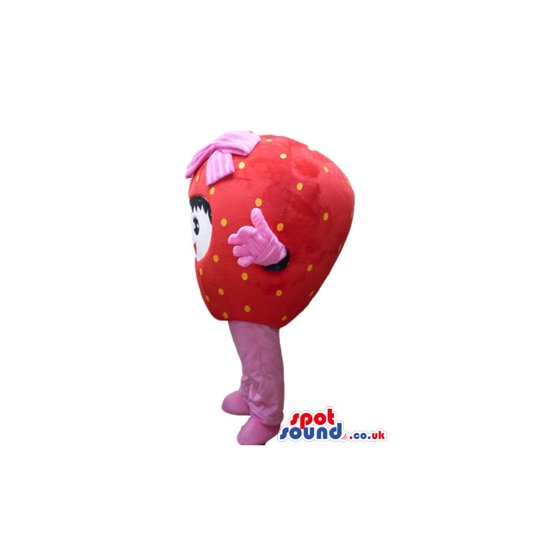 Strawberry with pink arms and legs and a lovely girl face - Strawberry with pink arms and legs and a lovely girl face -