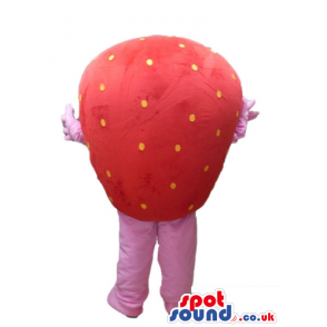 Strawberry with pink arms and legs and a lovely girl face -