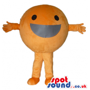 Orange with small black eyes and a big grey smile - Custom