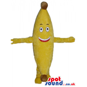 Smiling yellow banana with big eyes and a big smile - Custom