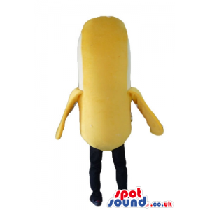 Half peeled banana with a huge smile and black legs - Custom