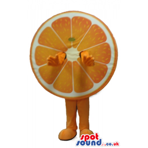 Half orange with orange arms and legs - Custom Mascots