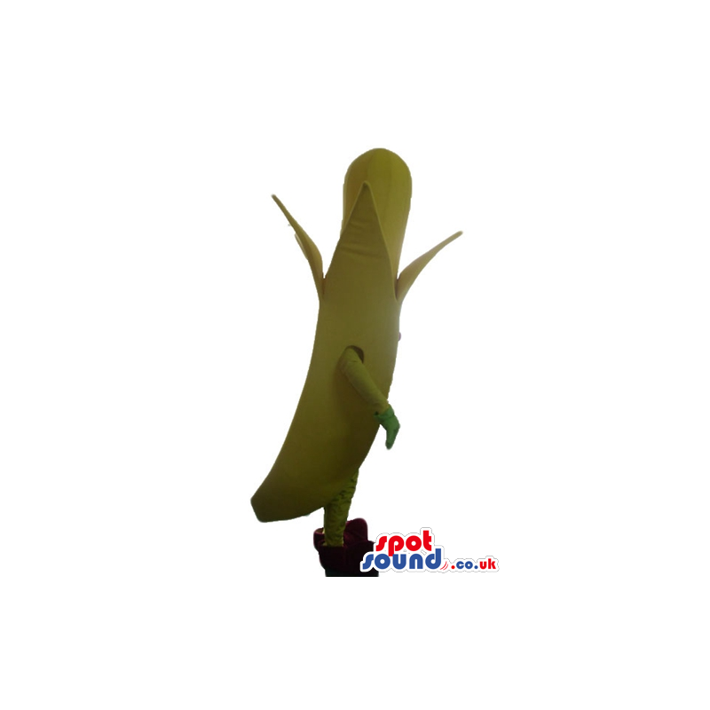 Smiling yellow banana with green hands and red shoes - Custom