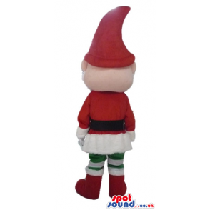 Santa claus wearing green and white trousers - Custom Mascots