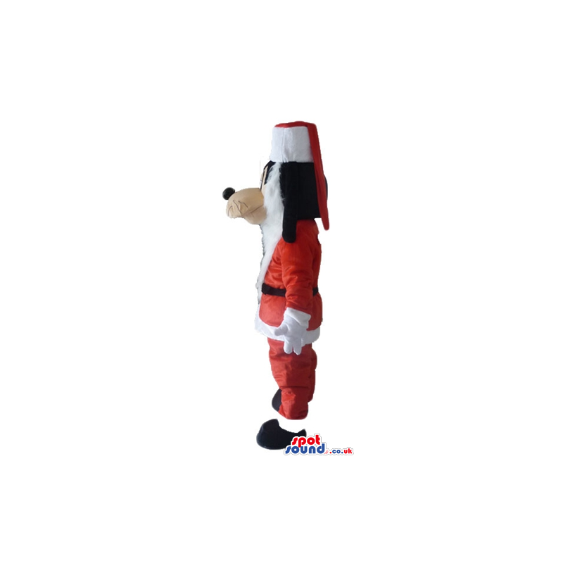 Goofy dressed as santa claus - Custom Mascots