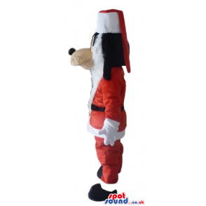 Goofy dressed as santa claus - Custom Mascots