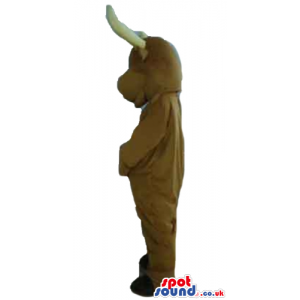 Brown moose with beige horns - Custom Mascots